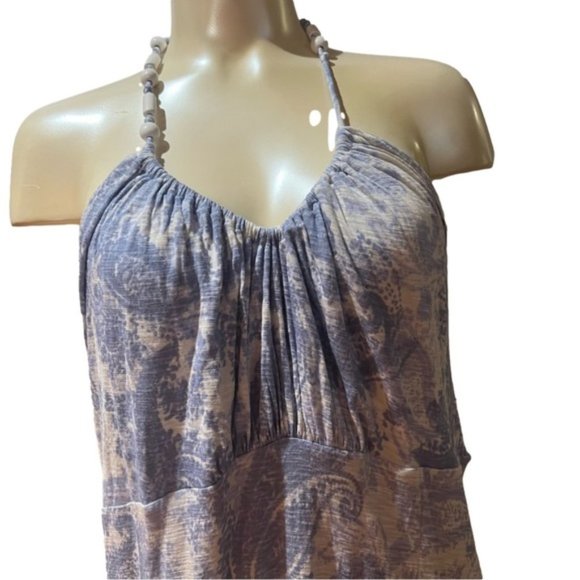 TOMMY Bahama Soft Flowy Maxi Dress, Lady’s Size XL, Preloved, Sleeveless Beads - Picture 2 of 9